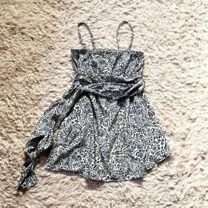 Paisley Floral Delicate Feminine Coquette Dress Womens L Western Boho Indie